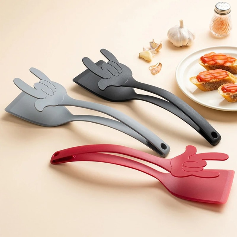 Silicone Grip And Flip Spatula Tongs 3