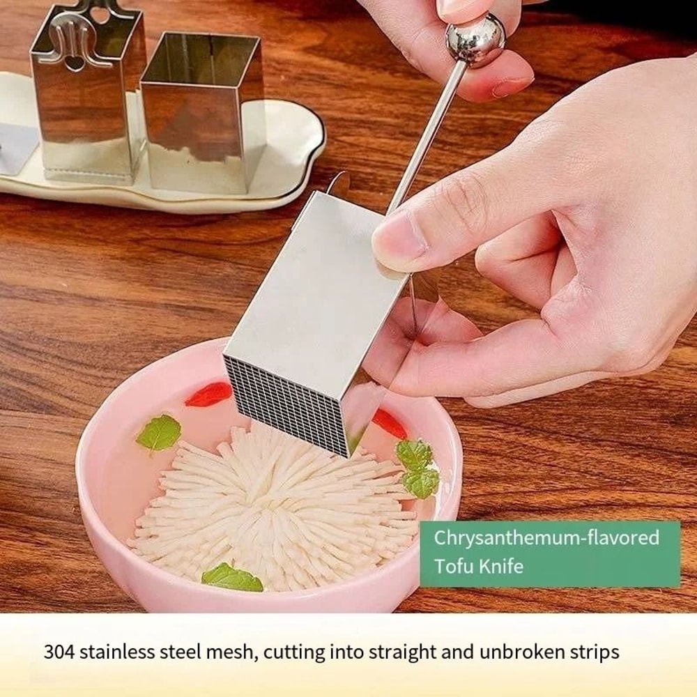 Chrysanthemum Tofu Carving Slicing Mold 3