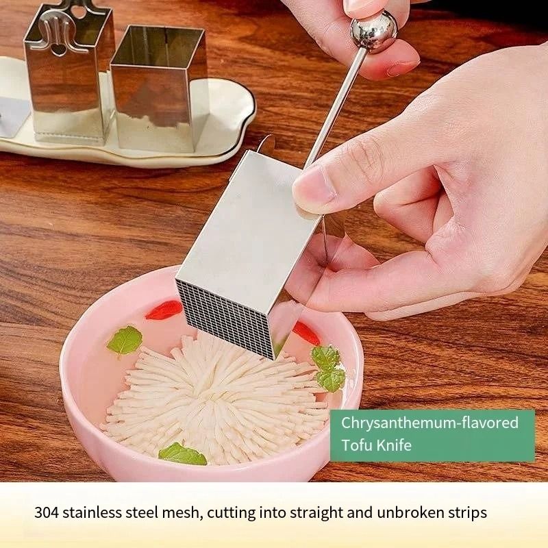 Chrysanthemum Tofu Carving Slicing Mold 3