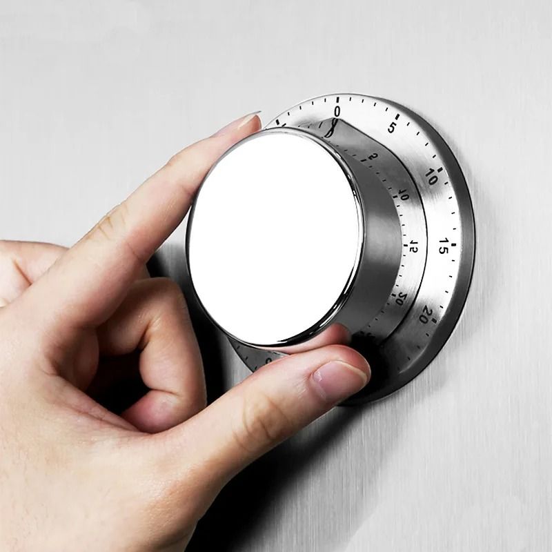 Magnetic Stainless Steel Mechanical Kitchen Timer 4