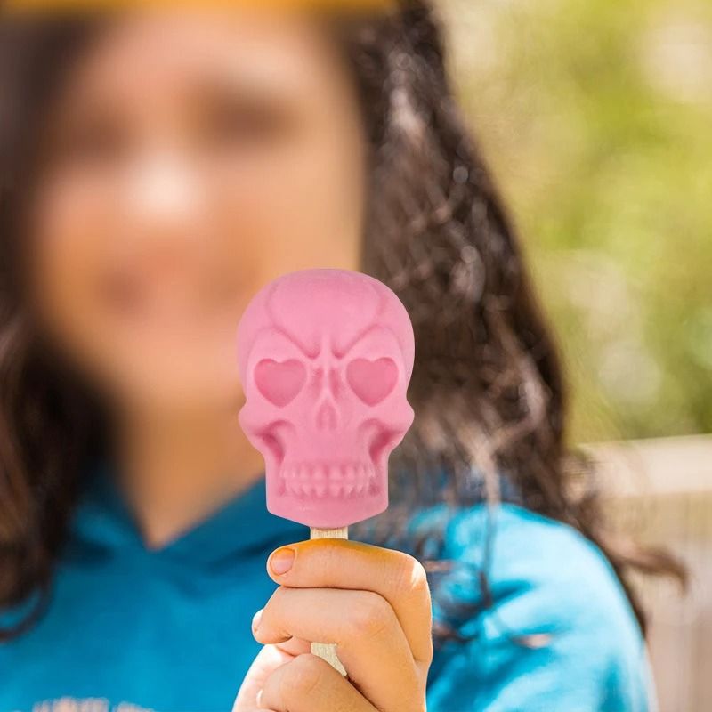 6Cavity Skull Silicone Popsicle Ice Mold 5
