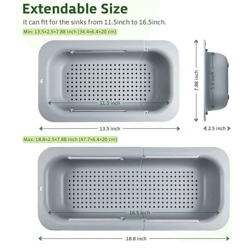 Extendable OverTheSink Universal Colander 5