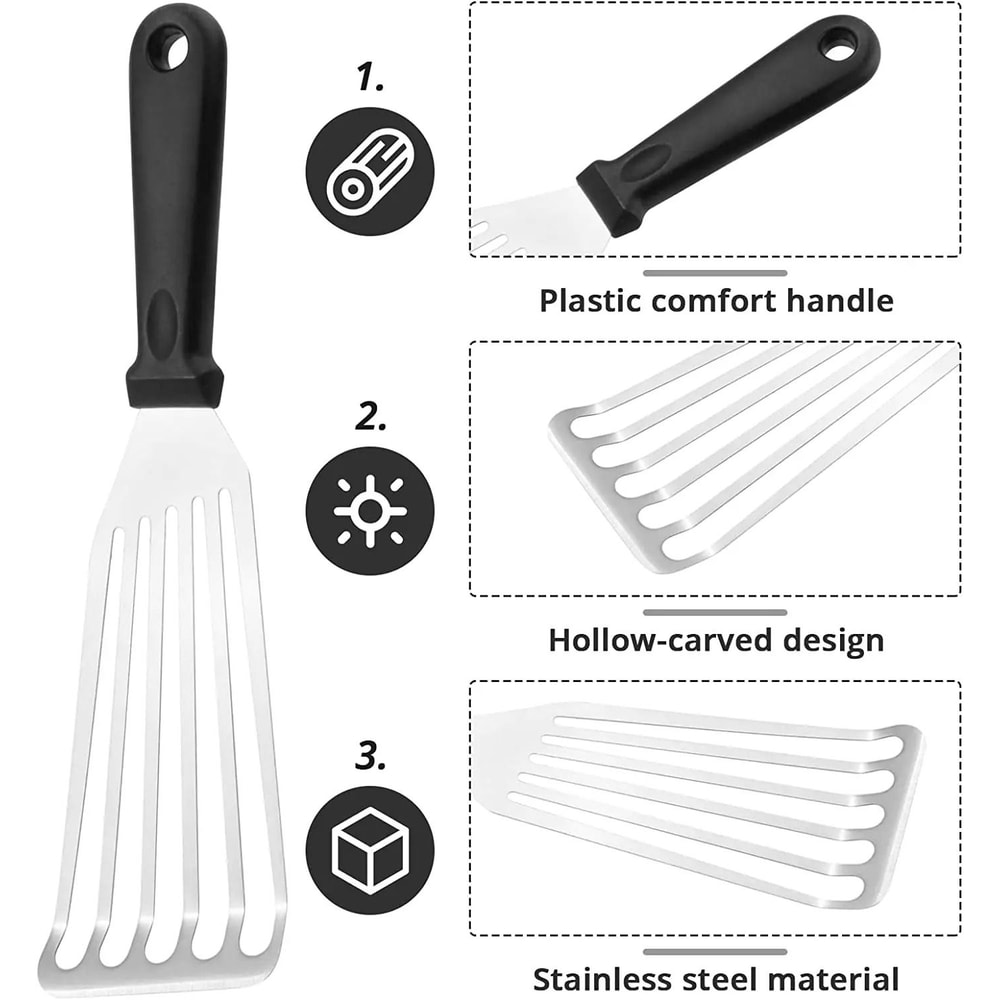 Stainless Steel Slotted Fish Spatula 3