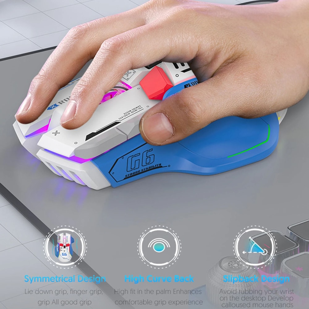 TriMode Silent Wireless Gaming Mouse 4