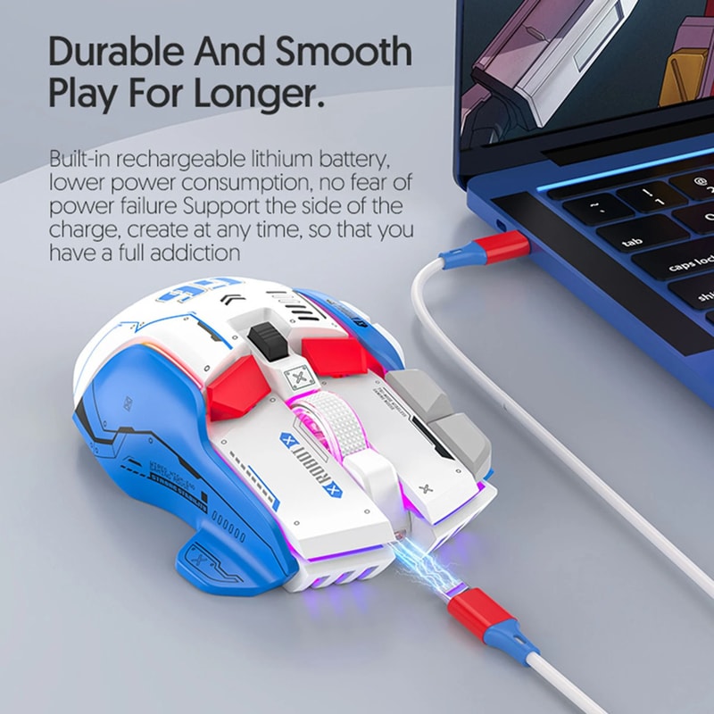 TriMode Silent Wireless Gaming Mouse 5