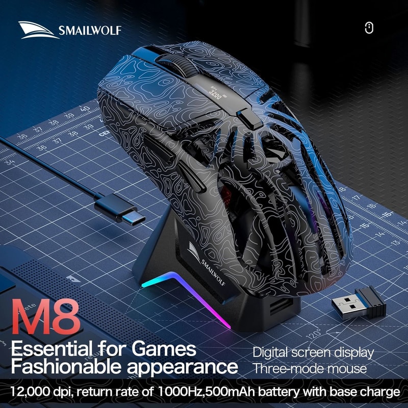 UltraLightweight TriMode Optical Gaming Mouse 8