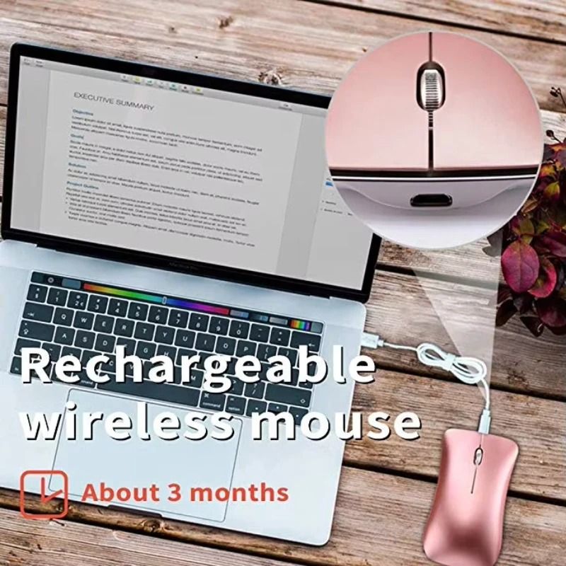 TripleMode Aluminum Silent Wireless Mouse 2