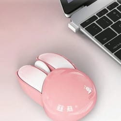 cute rabbit silent wireless mini mouse
