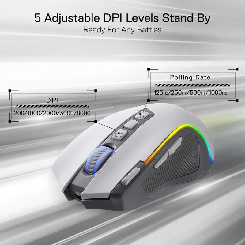 TriMode 9Button Wireless Gaming Mouse 1