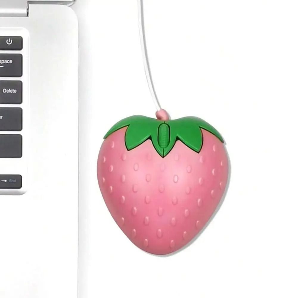 Creative Strawberry Shaped Mini Wired Mouse 4
