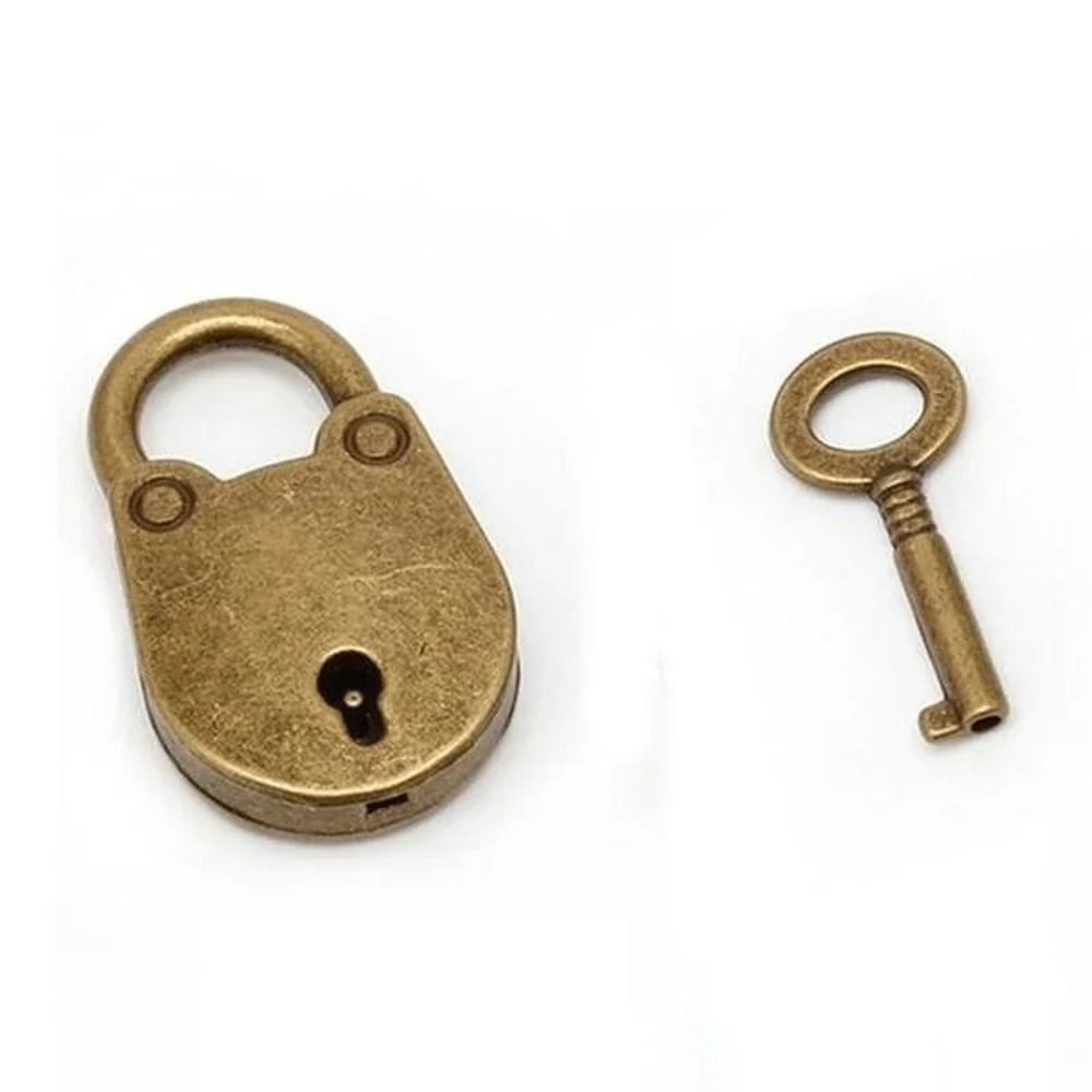 Miniature Vintage Metal Lock And Key Padlock 3