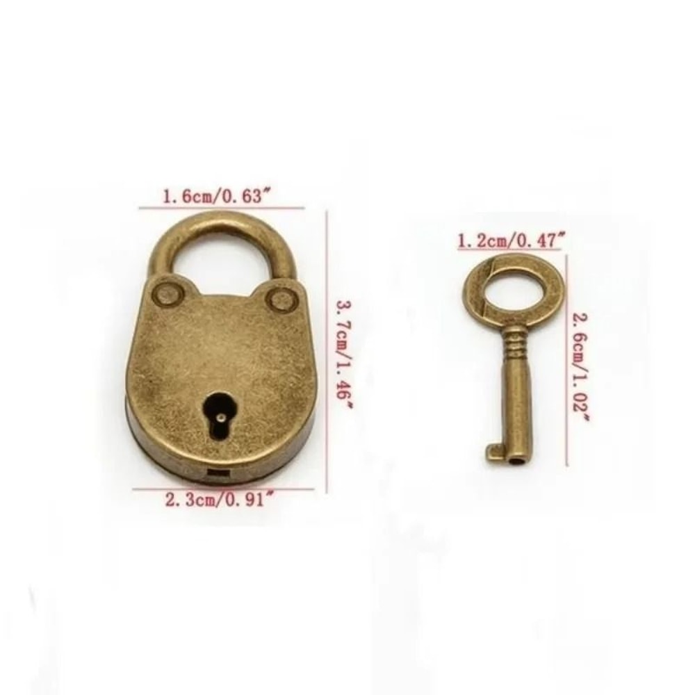 Miniature Vintage Metal Lock And Key Padlock 5