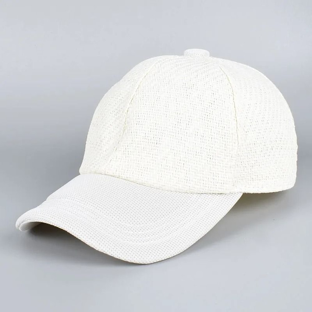Straw Mesh Baseball Cap Hybrid Sun Hat 5