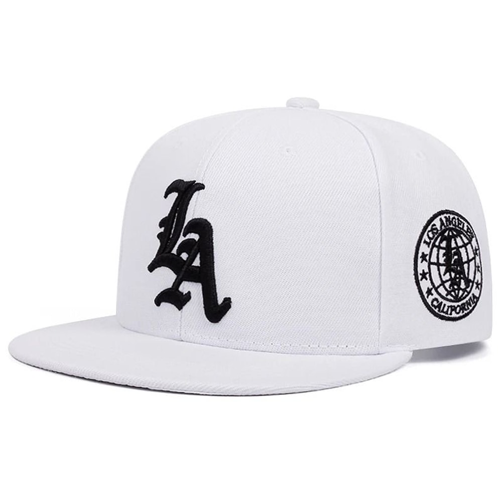 Los Angeles Earth Letter Embroidered Flat Edge Hat 4