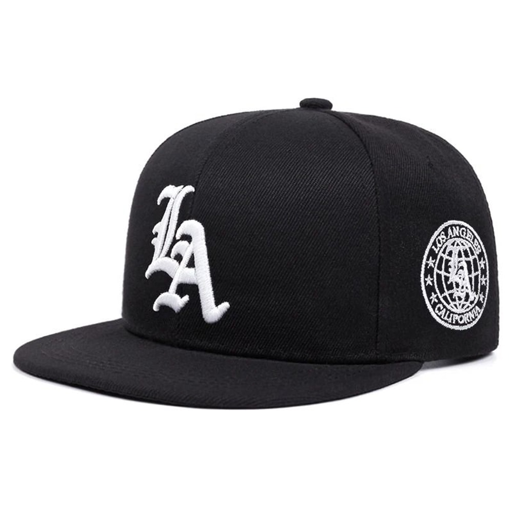Los Angeles Earth Letter Embroidered Flat Edge Hat 8