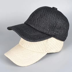 professional straw mesh baseball cap & hybrid sun hat