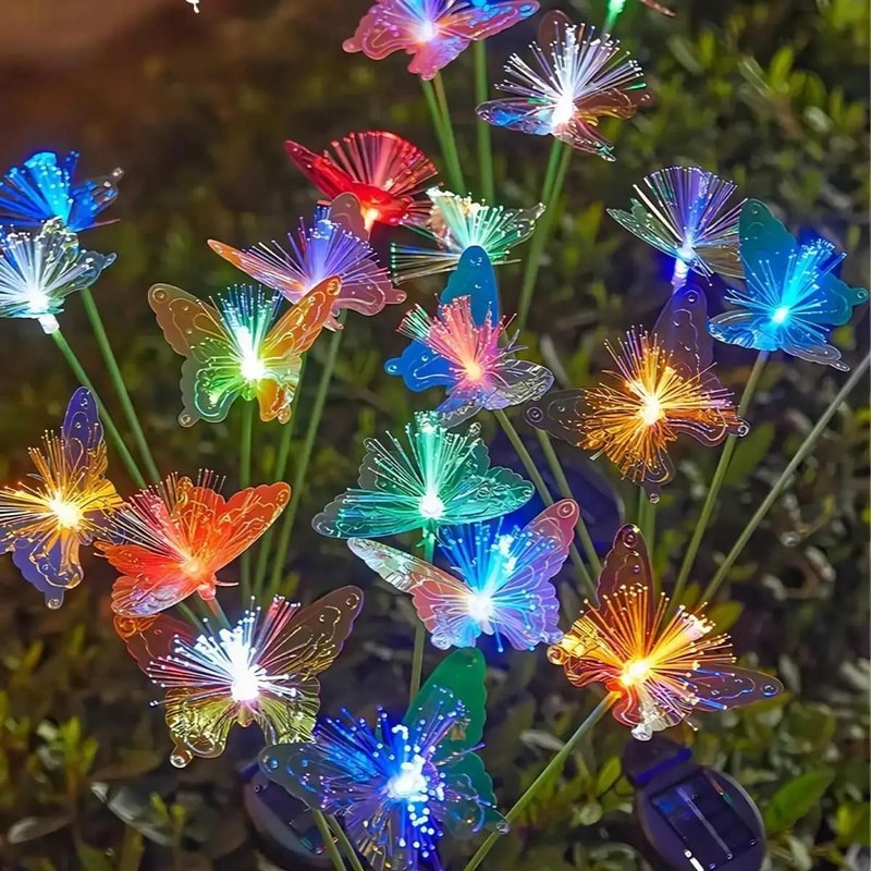 Solar Butterfly Flower Landscape Decoration Lights 4