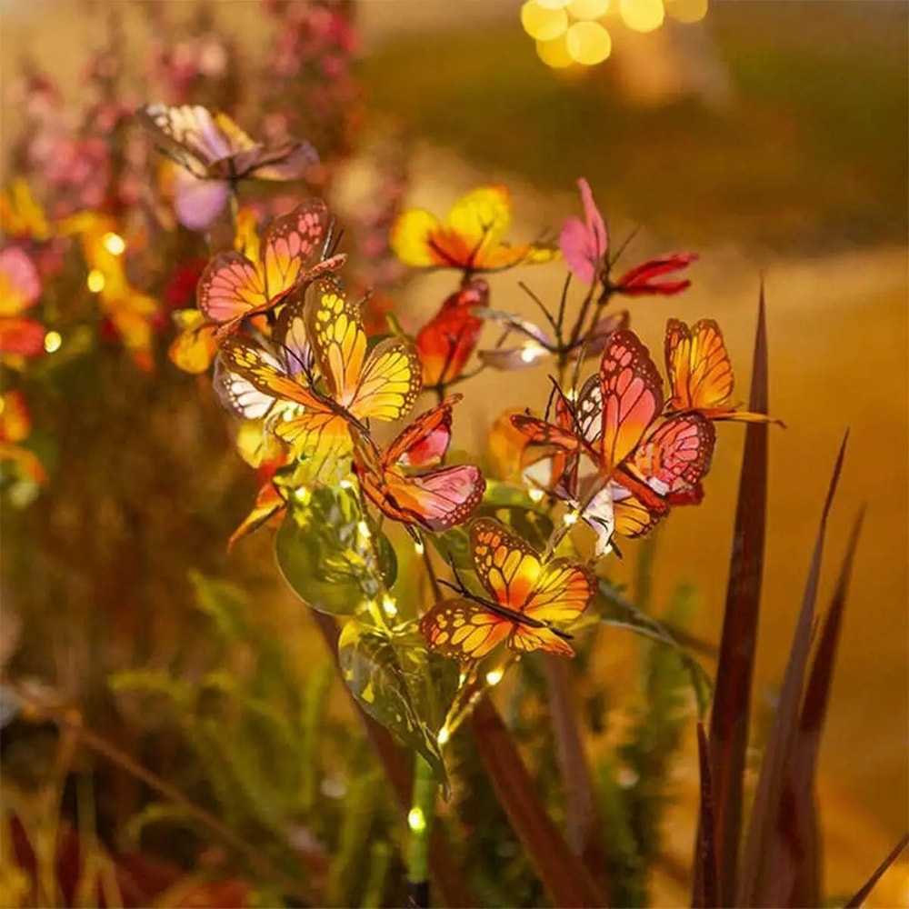 Solar Butterfly Flower Landscape Decoration Lights 6