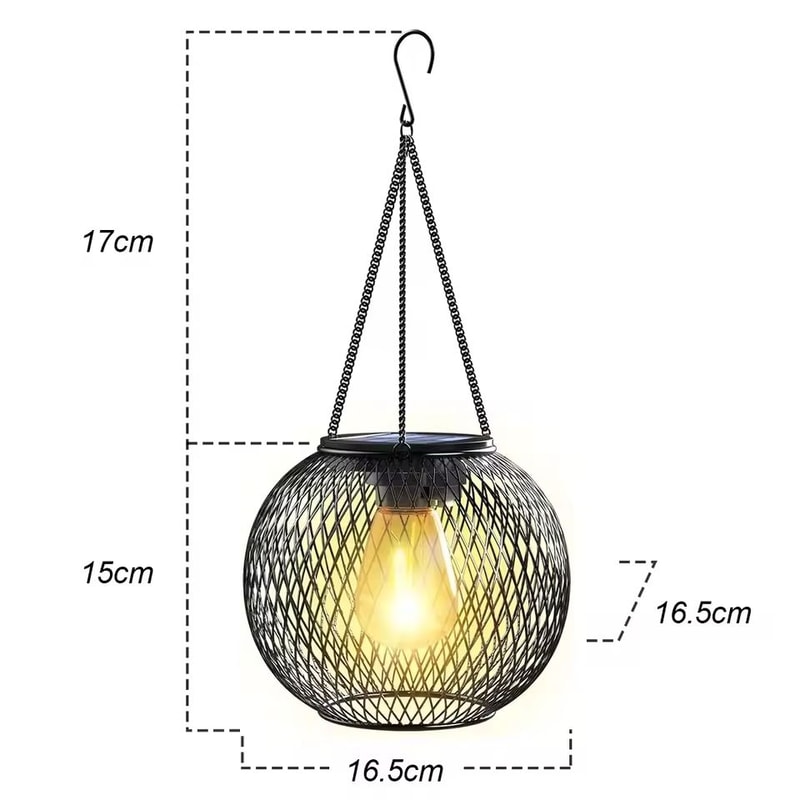Metal Hollow Solar Lantern Garden Lamp 6