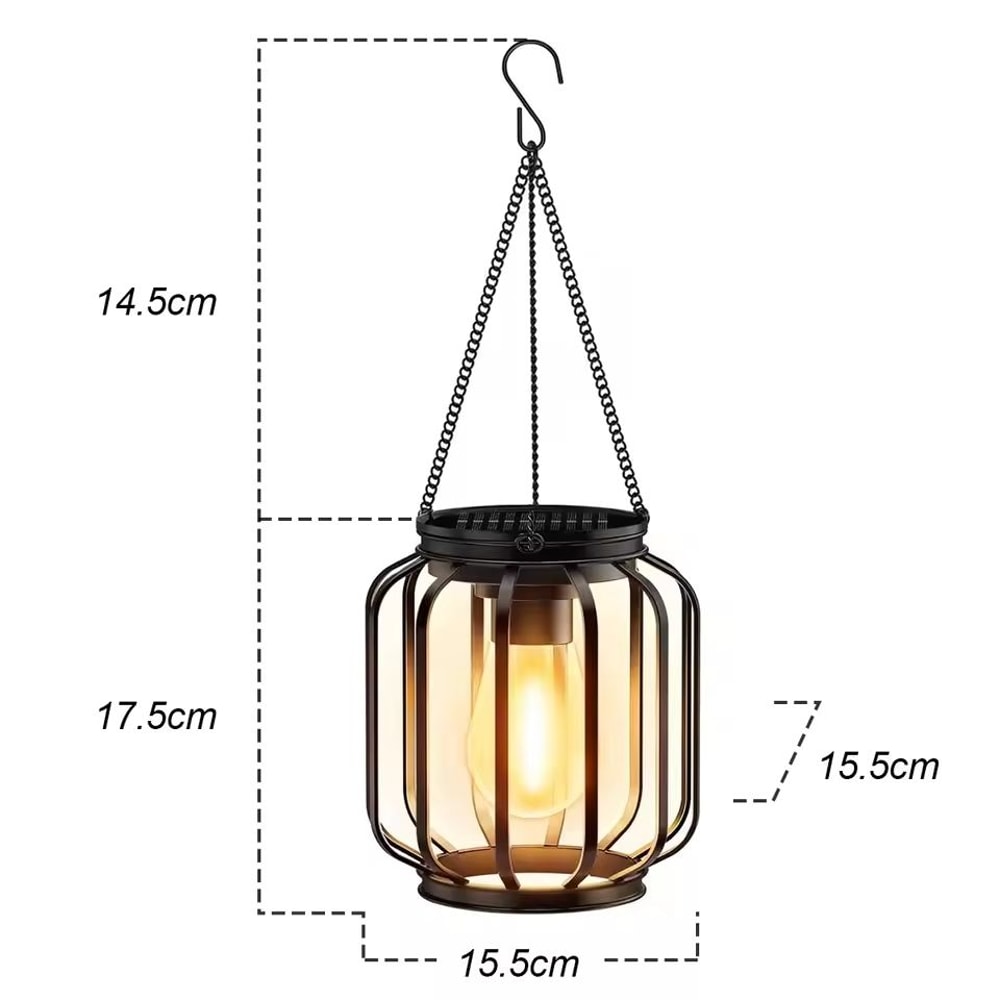Metal Hollow Solar Lantern Garden Lamp 8