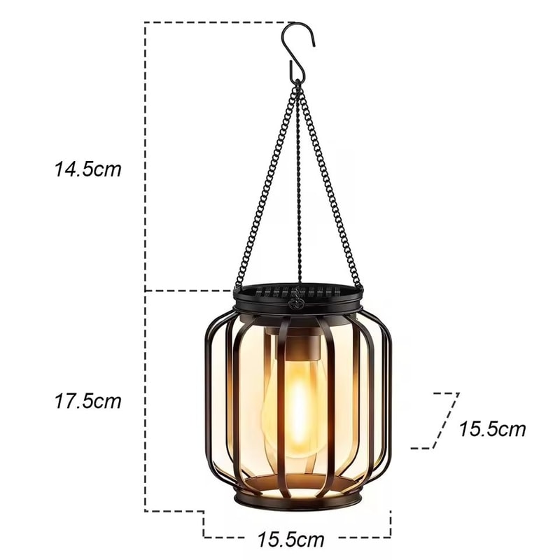 Metal Hollow Solar Lantern Garden Lamp 8