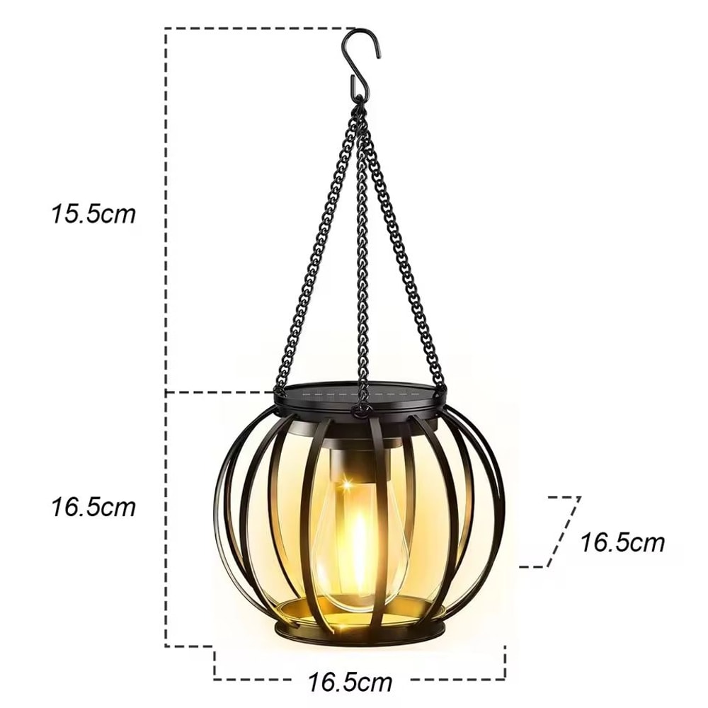 Metal Hollow Solar Lantern Garden Lamp 7
