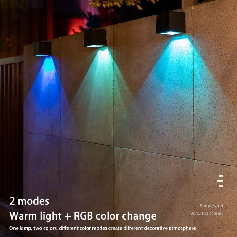 Outdoor Square Solar Wall Fence Decoration Lamp 4