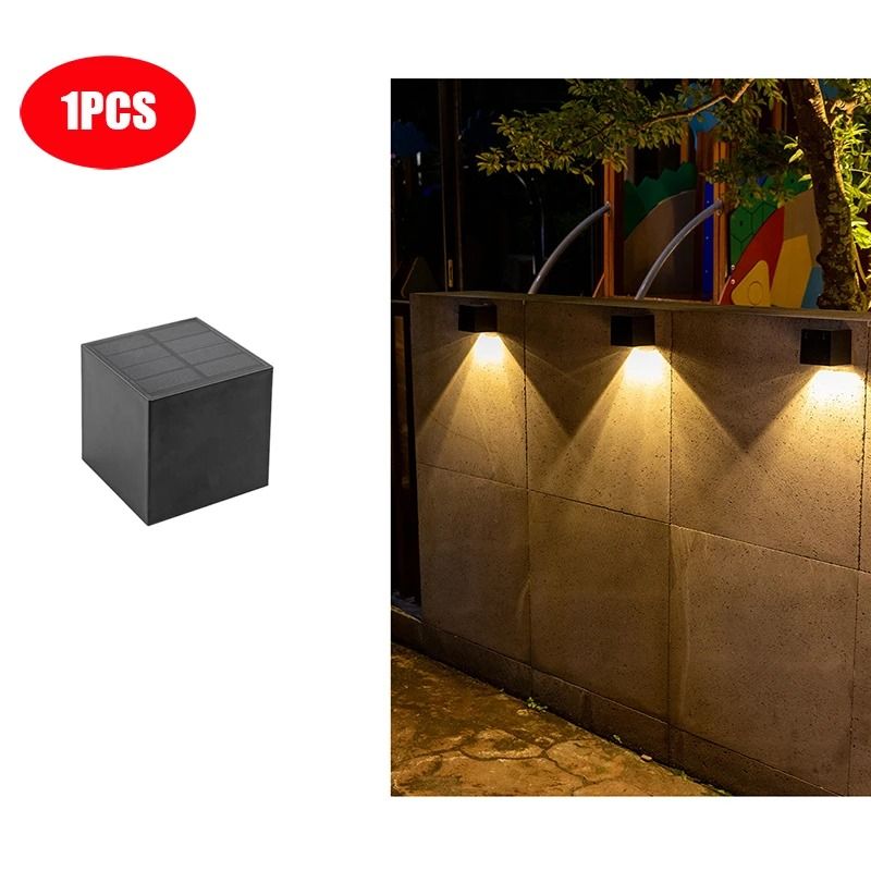 Outdoor Square Solar Wall Fence Decoration Lamp 7