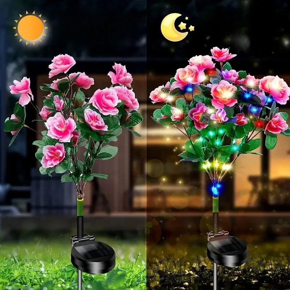 Waterproof Solar Azalea Flower Landscape Light 3