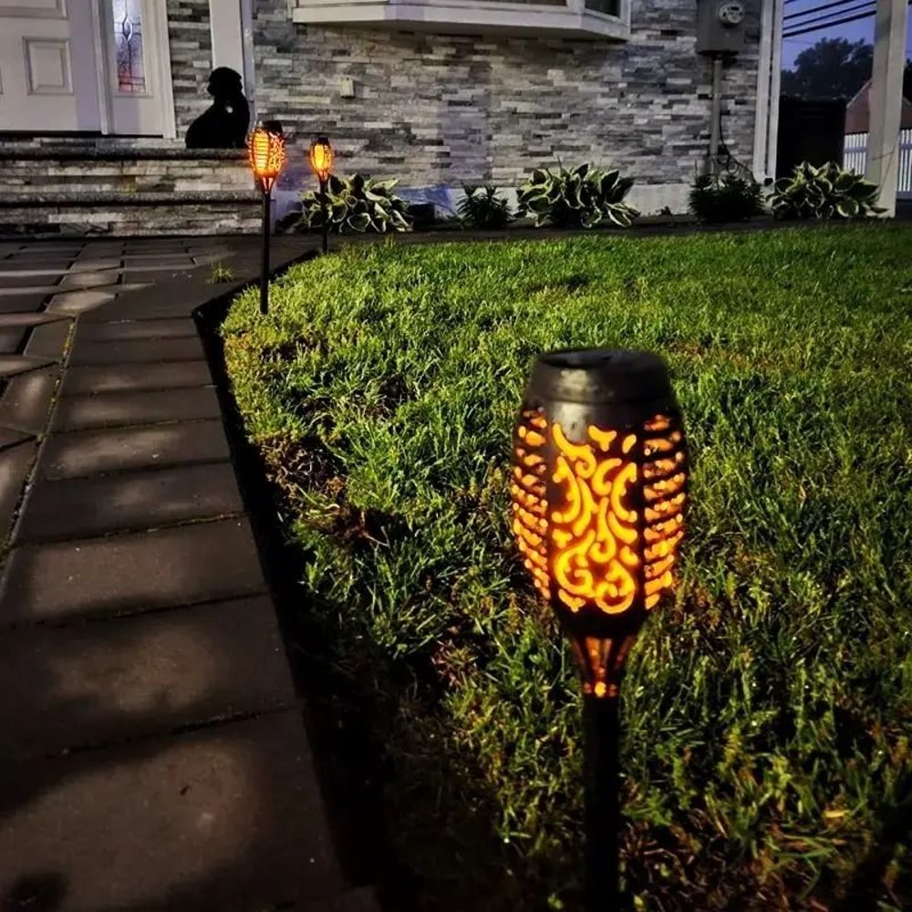Solar Flashing Flame Outdoor Torch Light 3