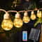 Rope Hemp Solar Patio String Lights 0