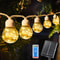 Rope Hemp Solar Patio String Lights 0
