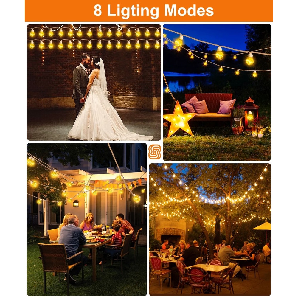 Rope Hemp Solar Patio String Lights 1