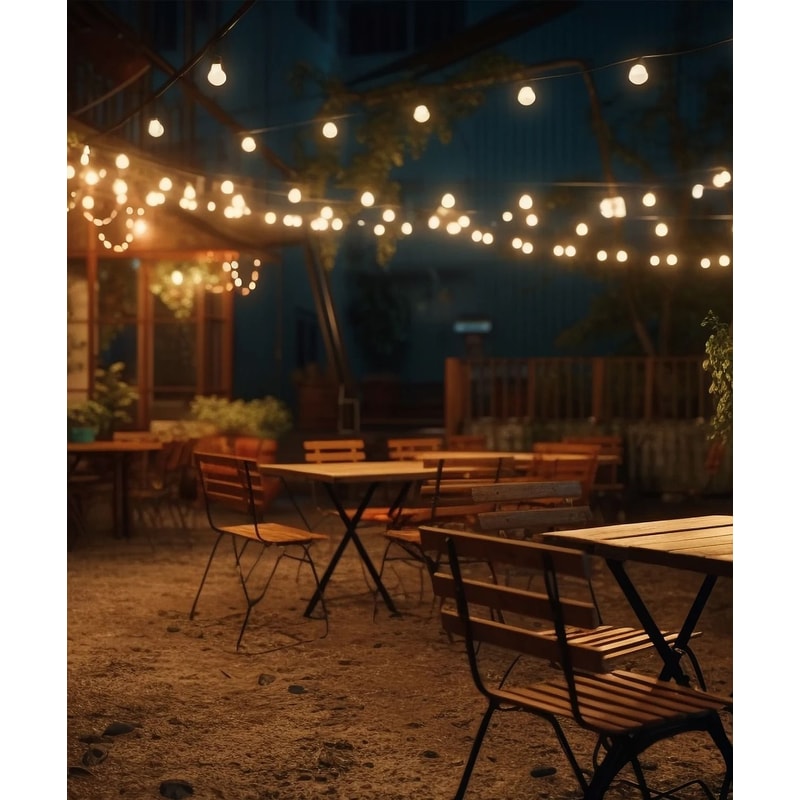 Rope Hemp Solar Patio String Lights 4