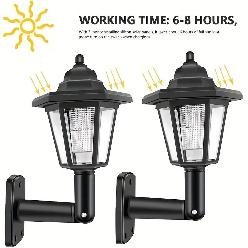 DualDirectional Solar Wall Atmosphere Lamp 2Set 3