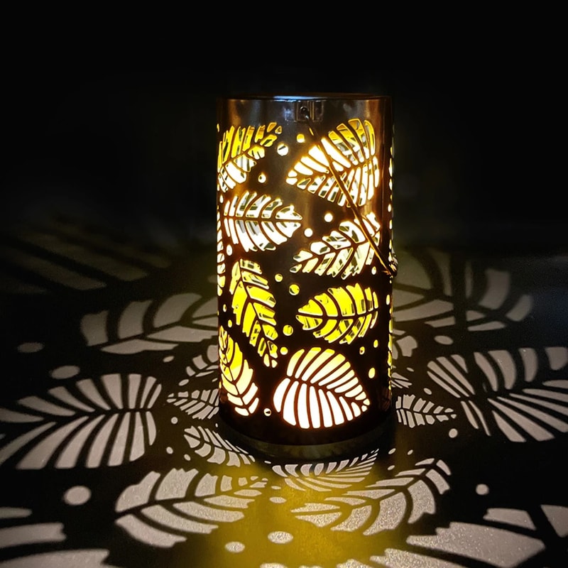 Hollow Iron Solar Garden Lantern 10