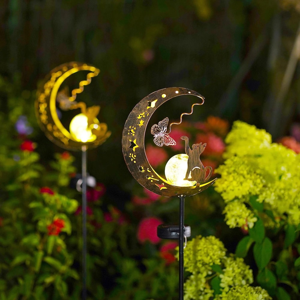 Solar Cat Paw Butterfly Celestial Garden Light 3