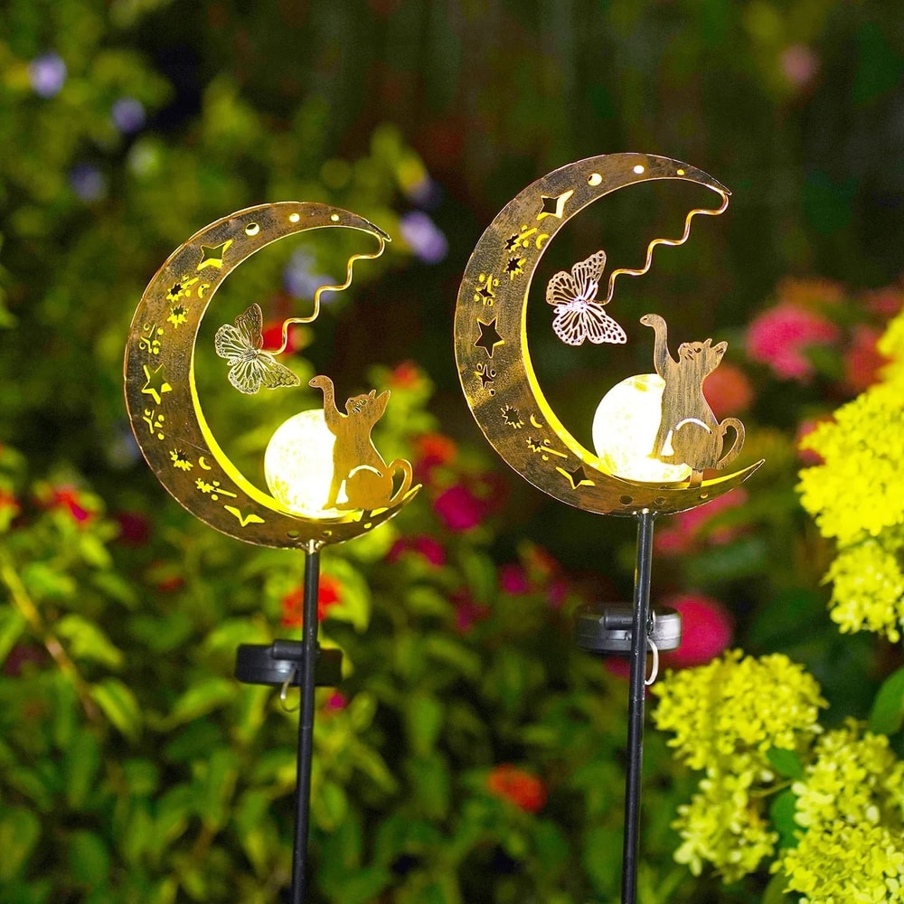 Solar Cat Paw Butterfly Celestial Garden Light 4