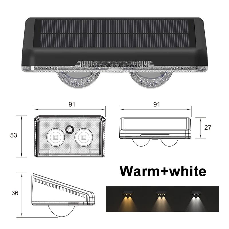 Outdoor Solar Fence Landscape Lamp 6