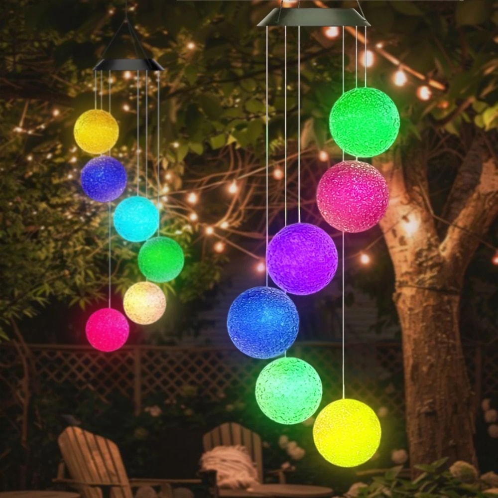 Colorful Solar Particle Ball Wind Chime Light 2