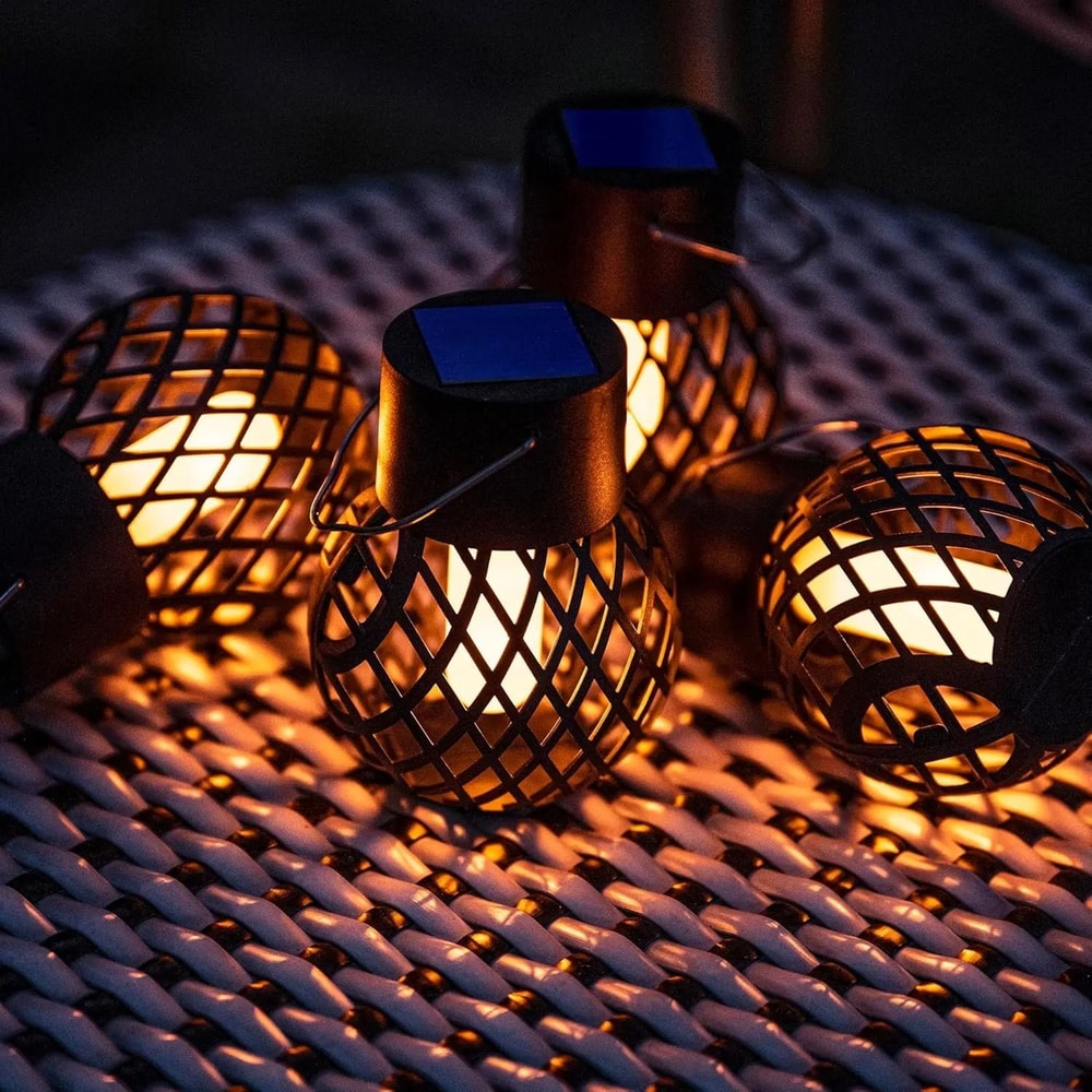 Solar Hanging Flame Effect Lantern 4