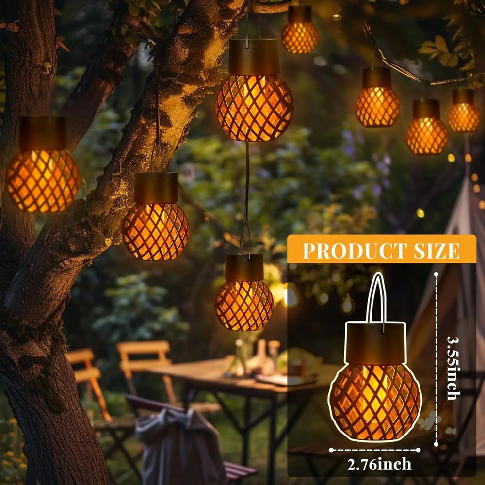 Solar Hanging Flame Effect Lantern 5