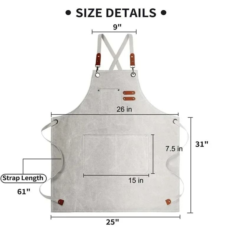 HeavyDuty Canvas Kitchen Coffee Apron 2