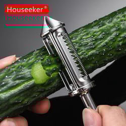 3-in-1 rotatable stainless steel peeler & slicer