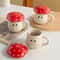 Creative Red Mushroom Ceramic Coffee Cup 0