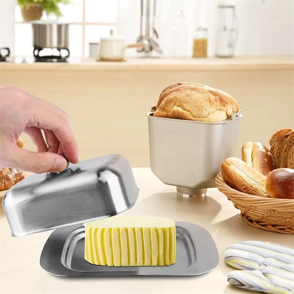Stainless Steel Butter Dish Cheese Container 2