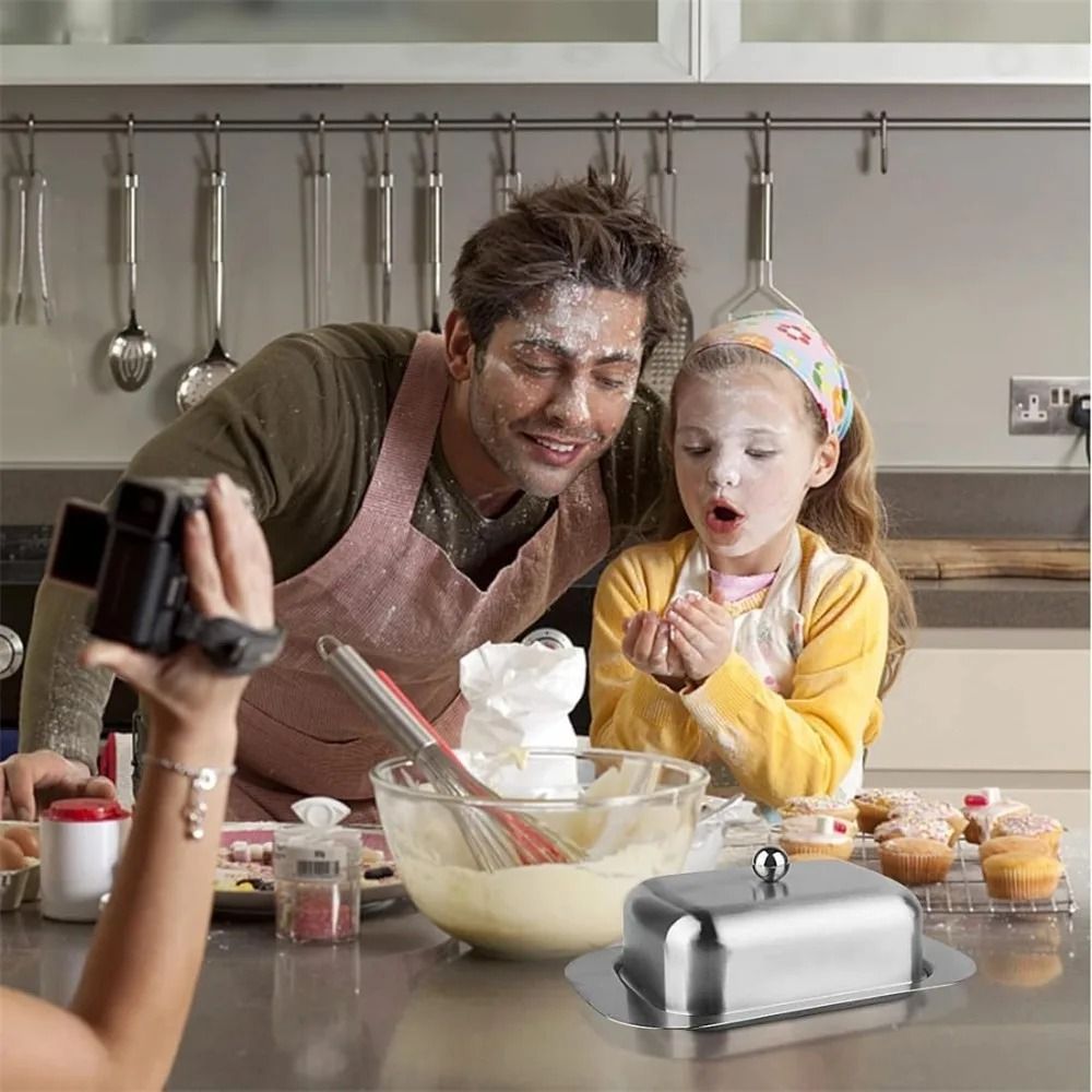 Stainless Steel Butter Dish Cheese Container 3