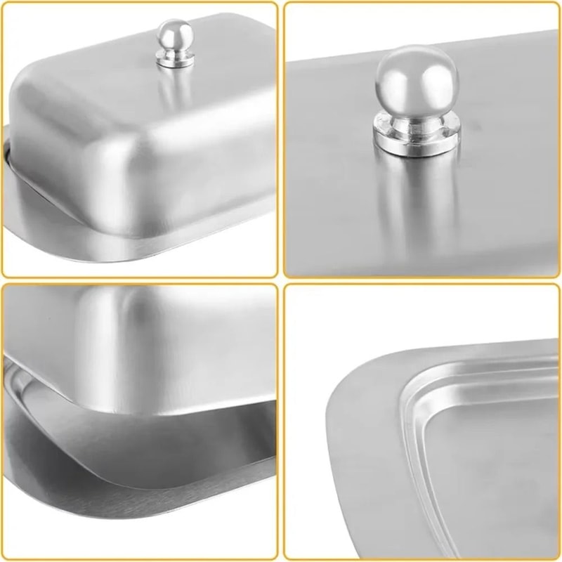 Stainless Steel Butter Dish Cheese Container 4