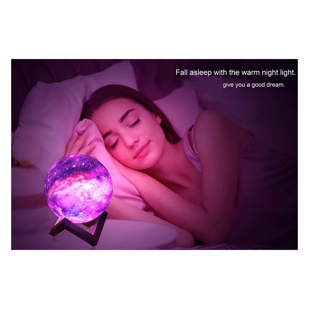 3D Printed Galaxy Moon Lamp Kids Night Light 5