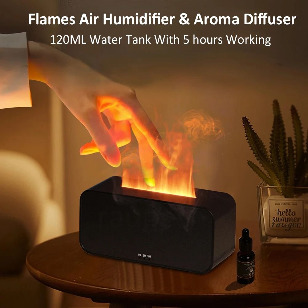 Mini Flame Air Aroma Humidifier Diffuser 2